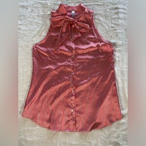 American Apparel Red and White Striped Tank Top